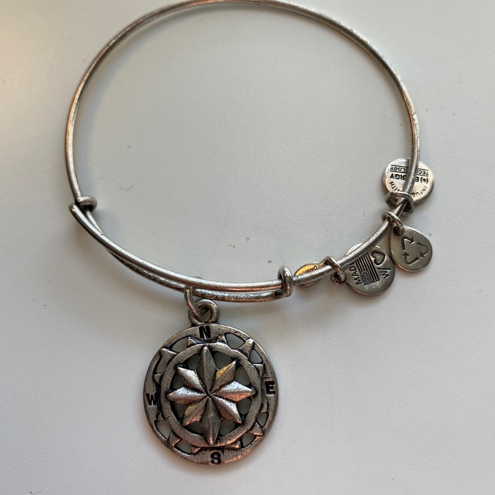 Alex and Ani Silver Compass Bracelet